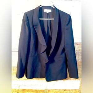 Tahari ruffle blazer